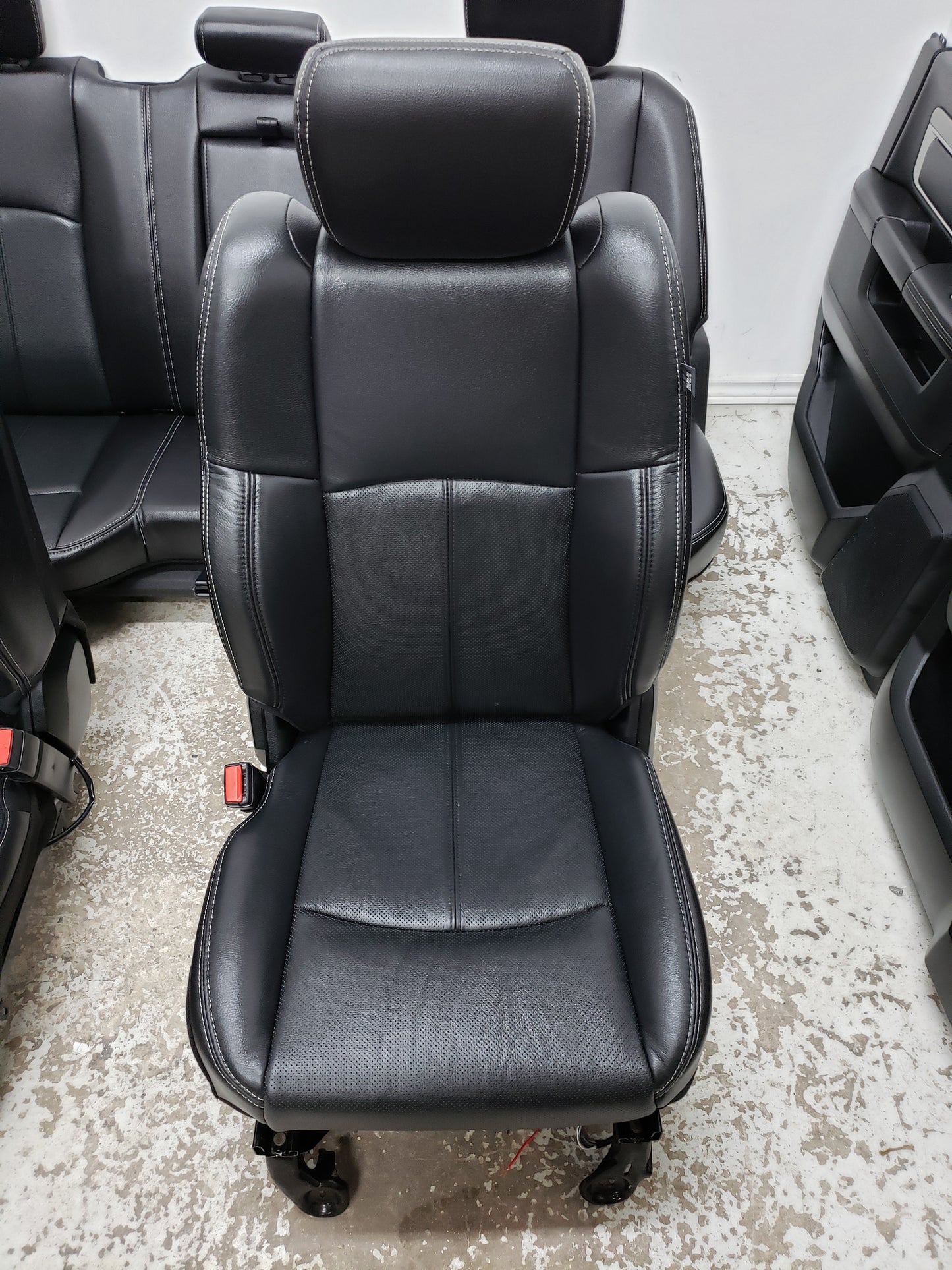 Dodge Ram 2018 BLACK LEATHER Truck Seats Console Door Pad Laramie