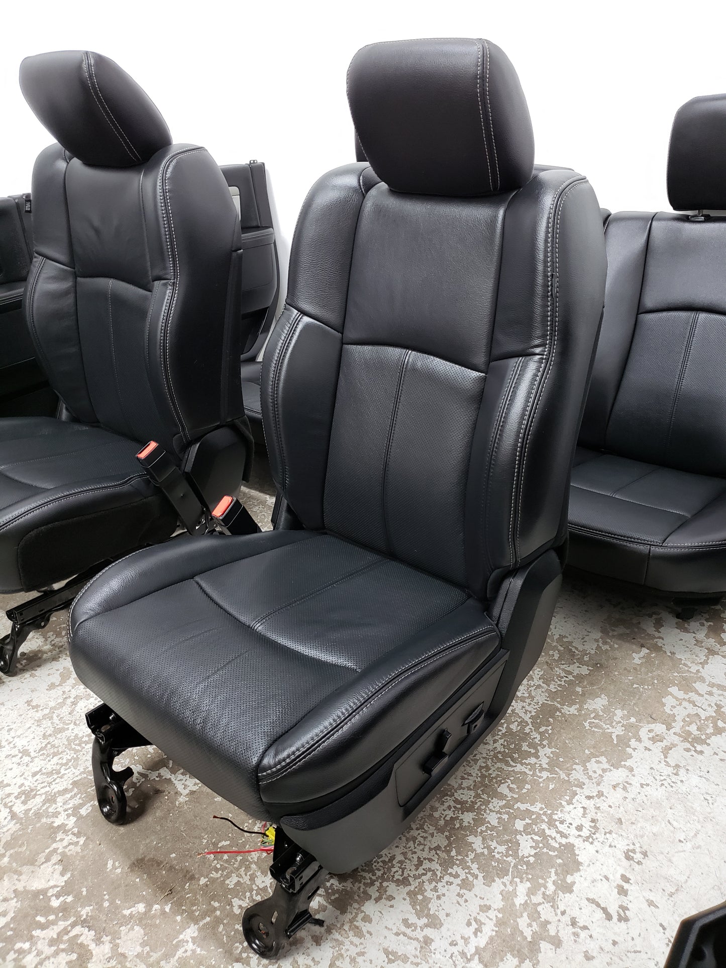 Dodge Ram 2018 BLACK LEATHER Truck Seats Console Door Pad Laramie