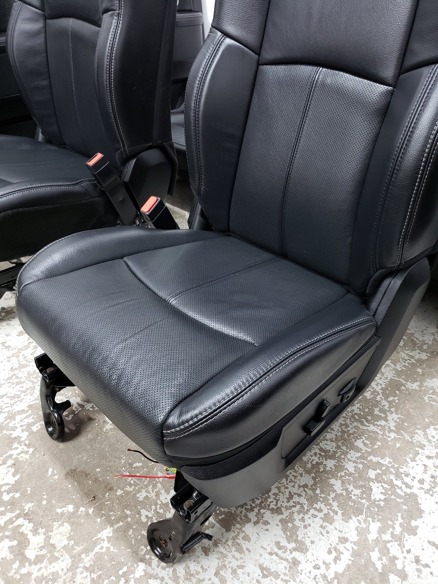 Dodge Ram 2018 BLACK LEATHER Truck Seats Console Door Pad Laramie