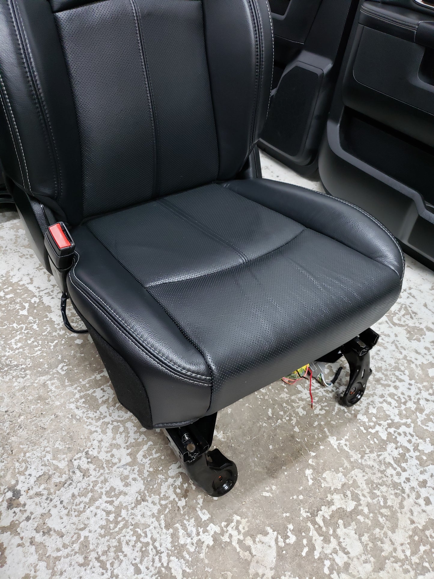 Dodge Ram 2018 BLACK LEATHER Truck Seats Console Door Pad Laramie