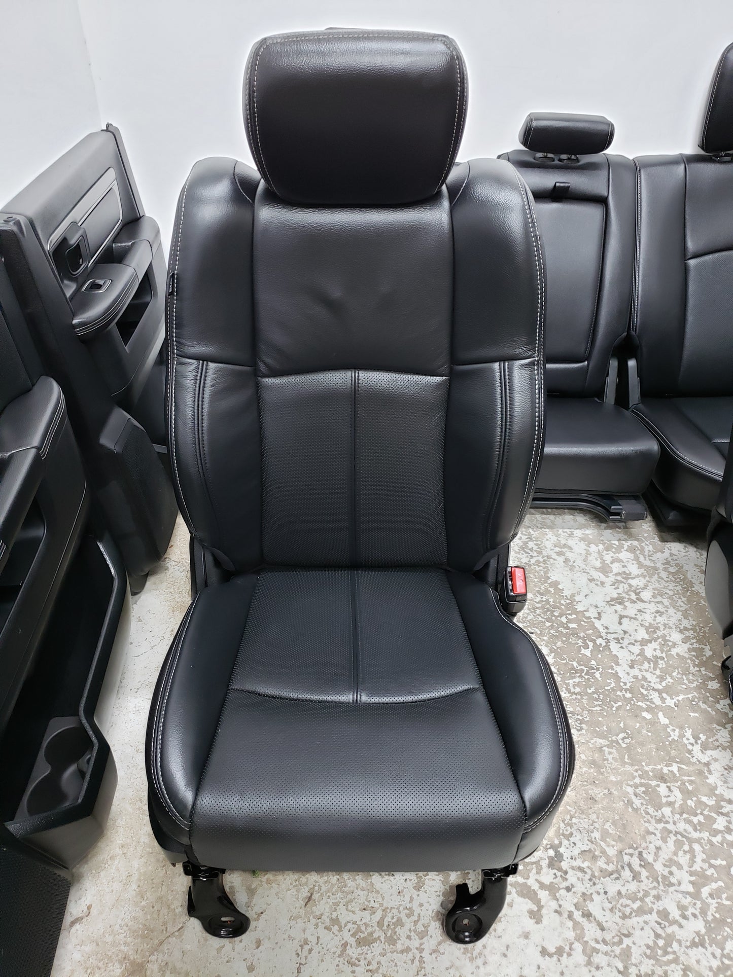 Dodge Ram 2018 BLACK LEATHER Truck Seats Console Door Pad Laramie