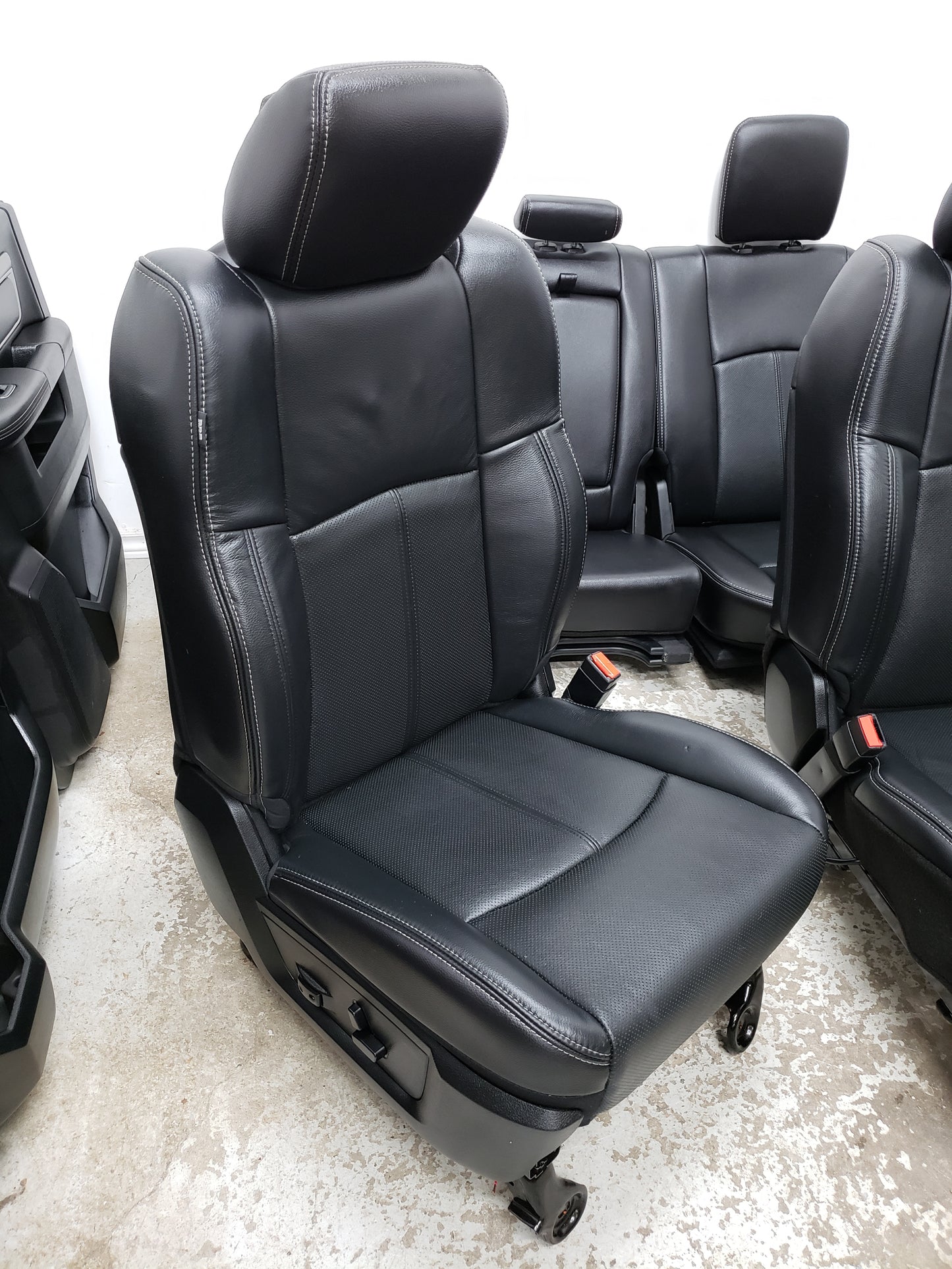 Dodge Ram 2018 BLACK LEATHER Truck Seats Console Door Pad Laramie