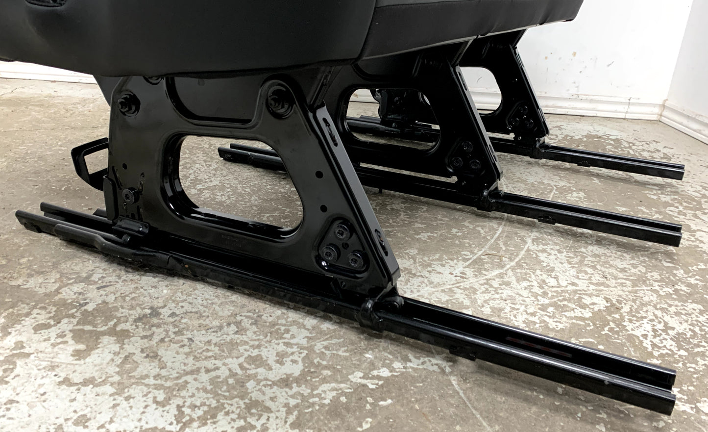 Ford Transit Passenger Van 2020 Black Vinyl 55 in. Triple Bench Seat Universal Fit Quick Release VANLIFE Cargo Camper Savanna Express