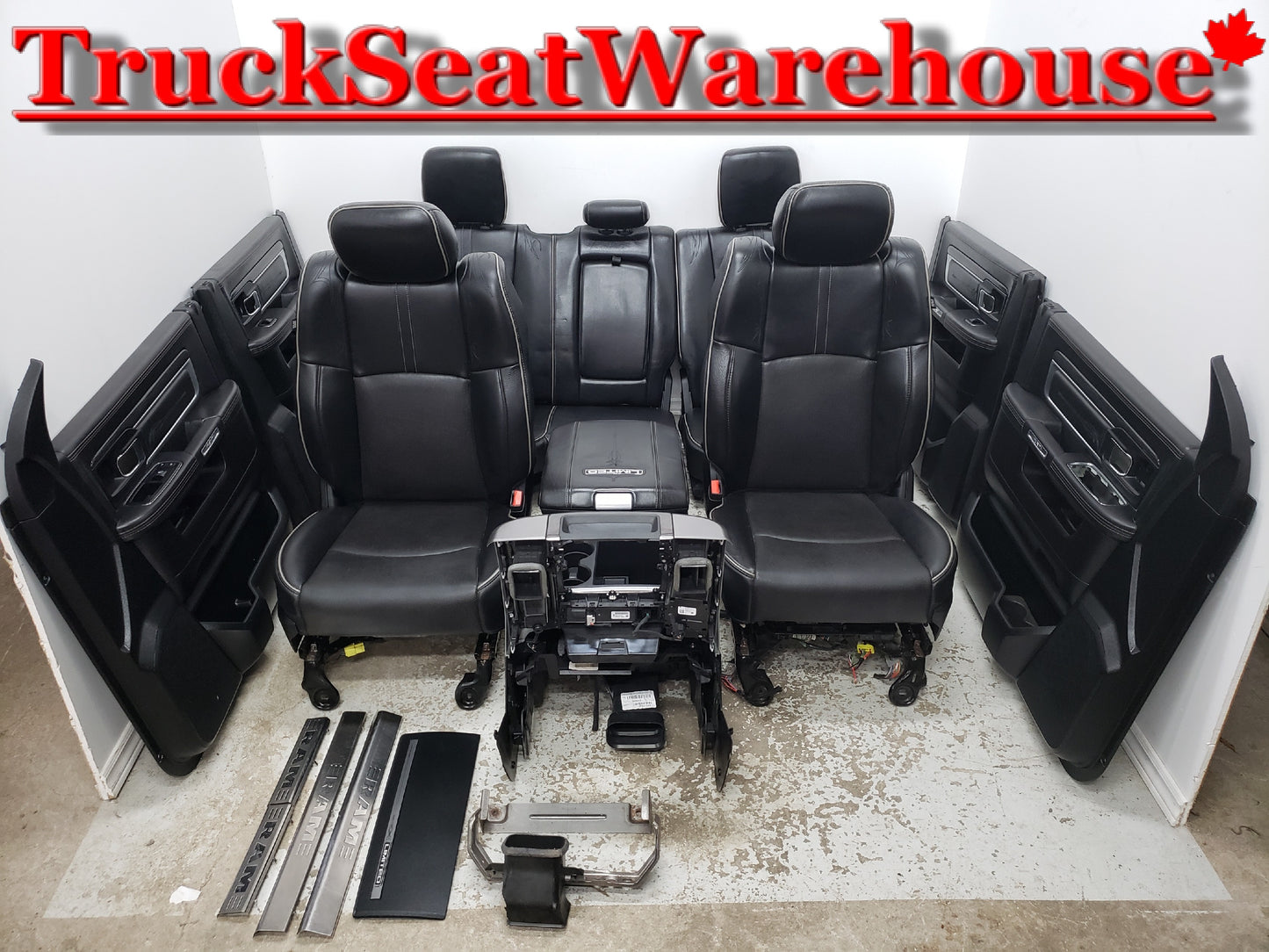 Dodge Ram 2015 Laramie Limited BLACK LEATHER Truck Seats Interior
