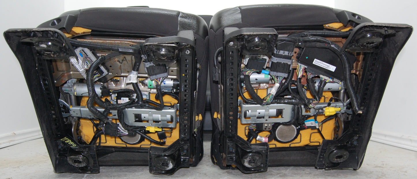 Ford F250 Superduty BLACK LEATHER Truck Seats Power Heated Cooled with Console