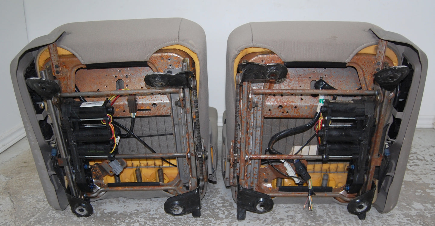 Ford F250 Front Seats and Console Cloth Power Superduty Truck F350 F450 F550