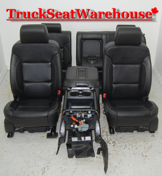 Chevy Truck 2016 Silverado BLACK LEATHER Power Heated Seats GMC with Console