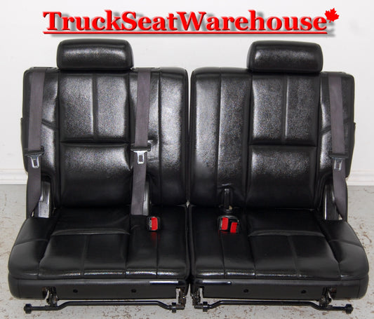 Chevy Tahoe Yukon 2012 3rd Row Black Leather Seats Third Suburban Denali Escalade