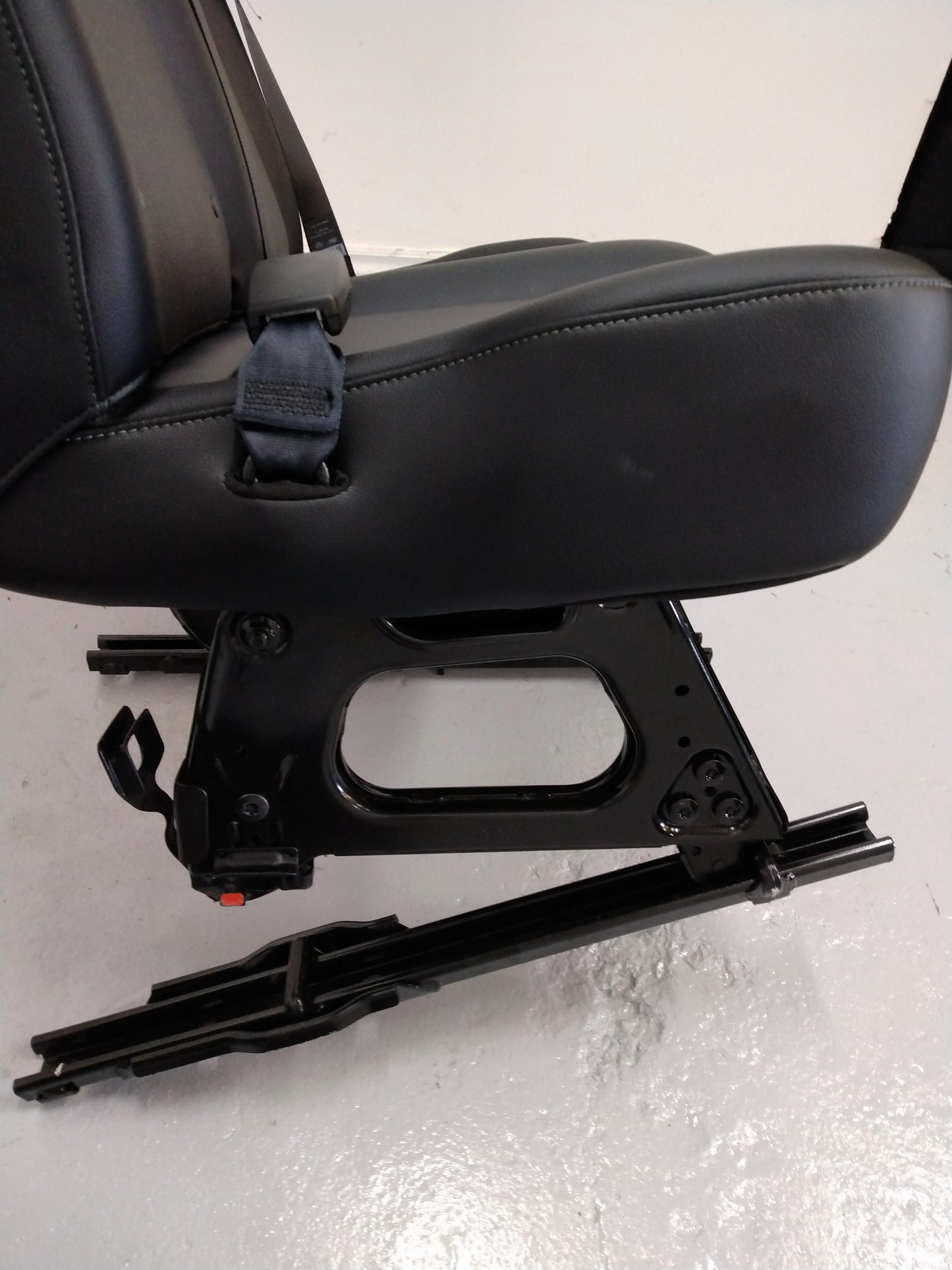 Ford Transit Passenger Van 2020 Black Vinyl 36 in. Left Side 2 Position Double Bench Seat Quick Release Universal Fit VANLIFE Cargo Camper