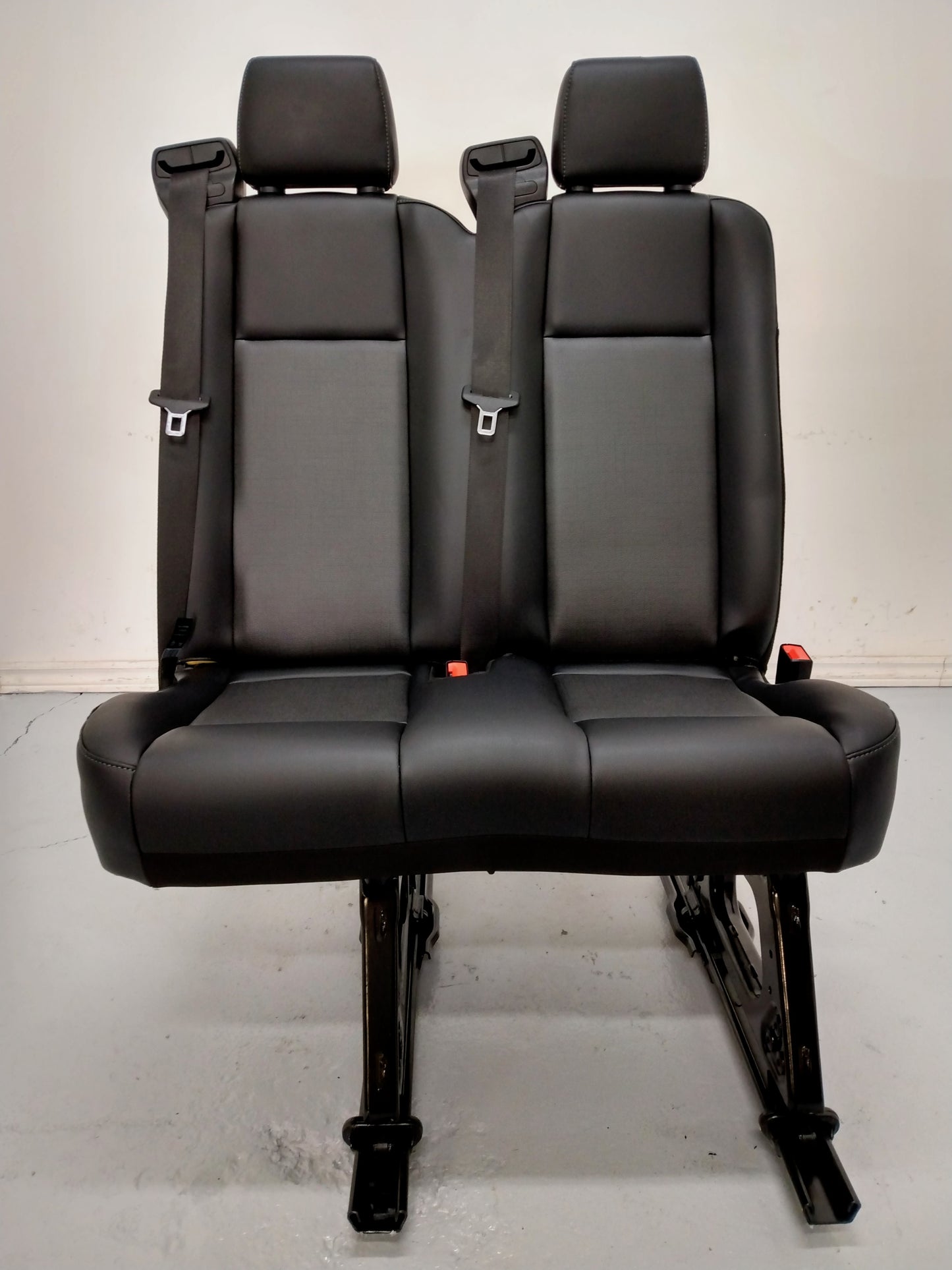 2020 FORD TRANSIT VAN black vinyl 31" wide right side two position bench seat with mounts removeable quick release universal fit custom cargo