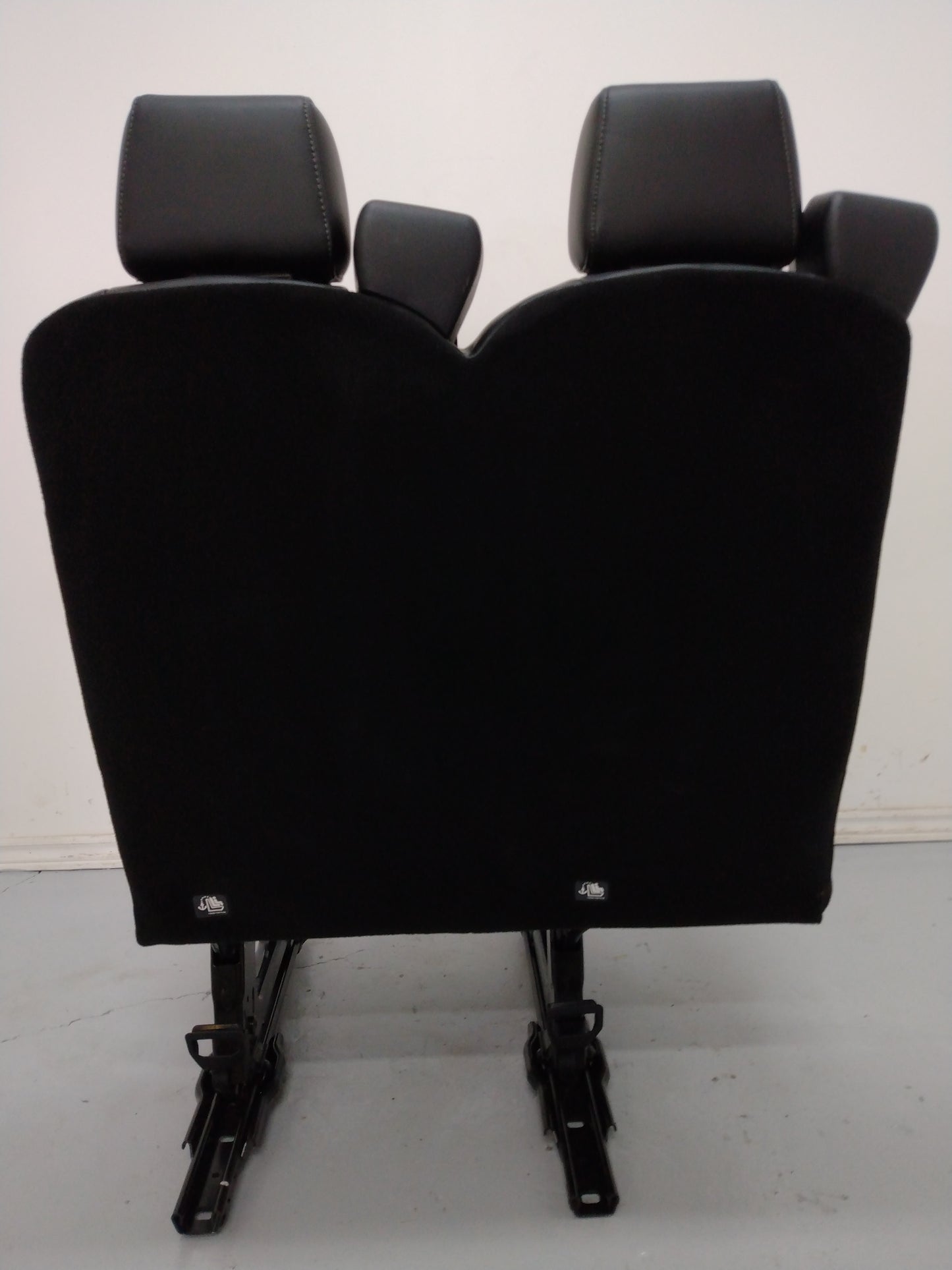 Ford Transit Passenger Van 2020 Black Vinyl 31 in. Removeable Double Right Bench Seat Quick Release Universal Fit VANLIFE Cargo Camper Savanna Express
