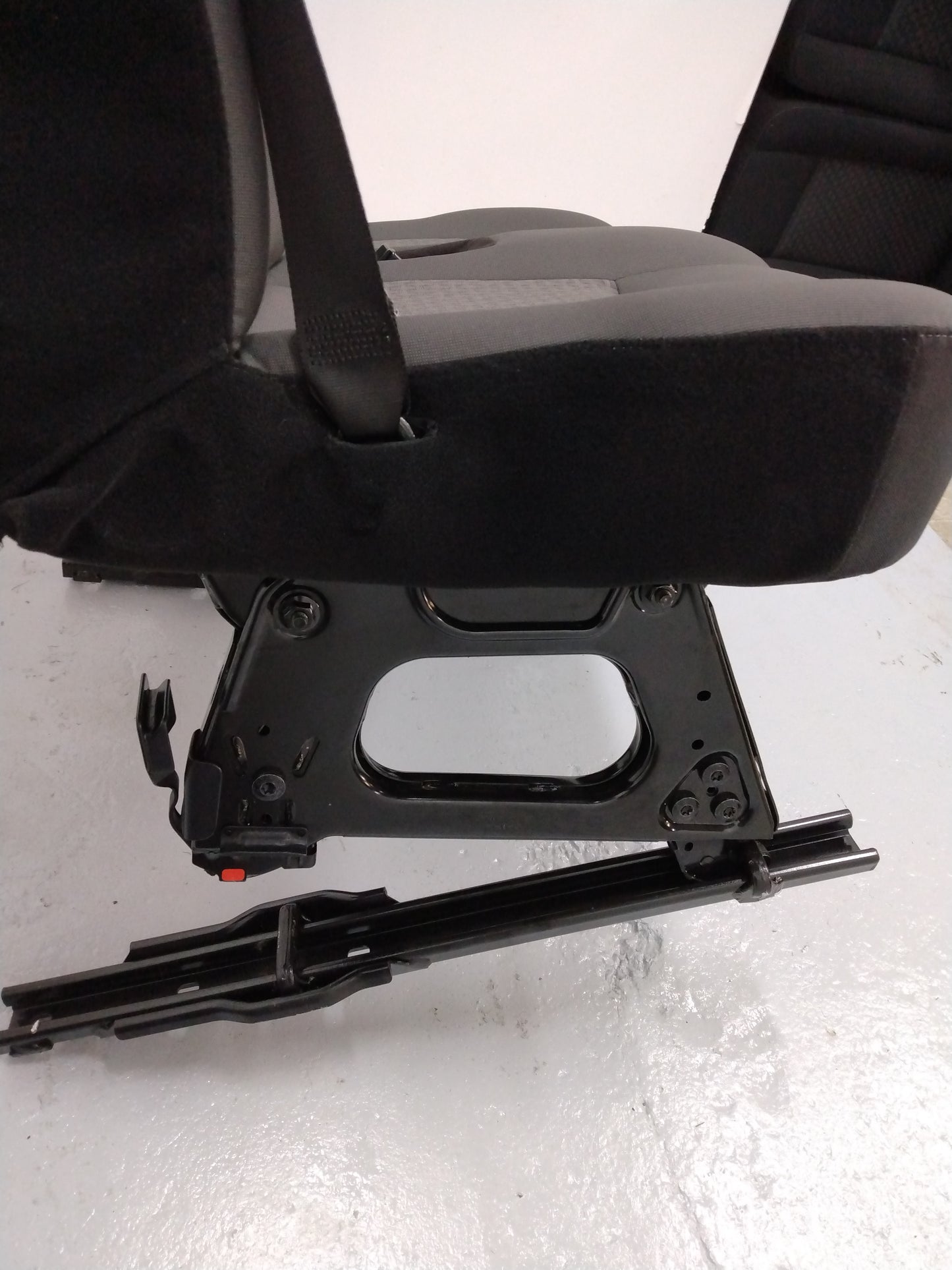 Ford Transit Van 2022 Quick Release Universal Fit Black Cloth 2 Person Bench SEAT 31 inch wide Center Mount VANLIFE Cargo Camper Work