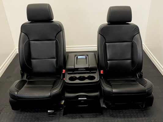 Chevrolet Silverado 2016 Crew Cab BLACK LEATHER Power Heated Seats GMC with Console