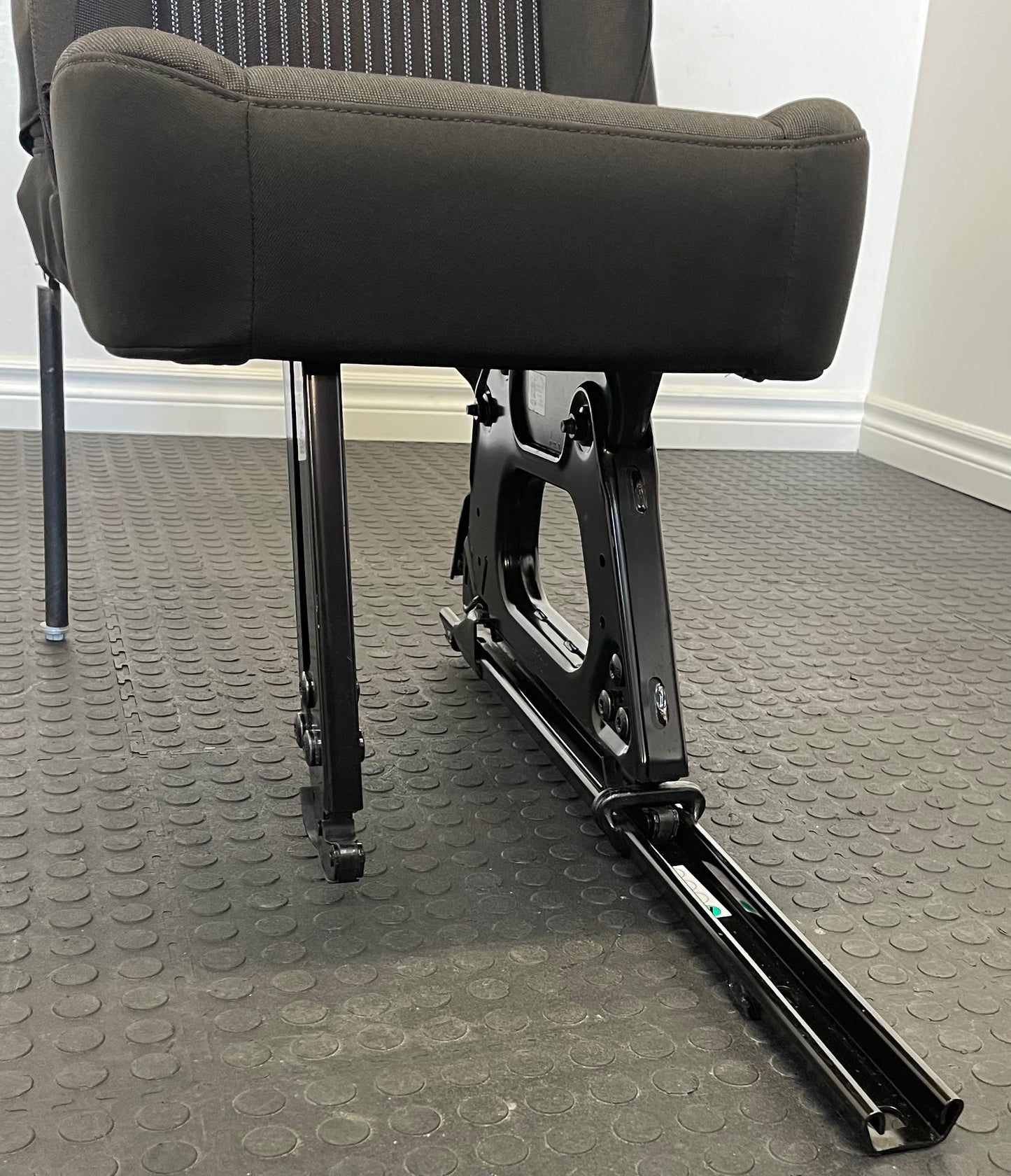 Ford Transit Passenger Seat 2015-2019 Black Cloth Right Front Wheel Well Mounted Single Seat