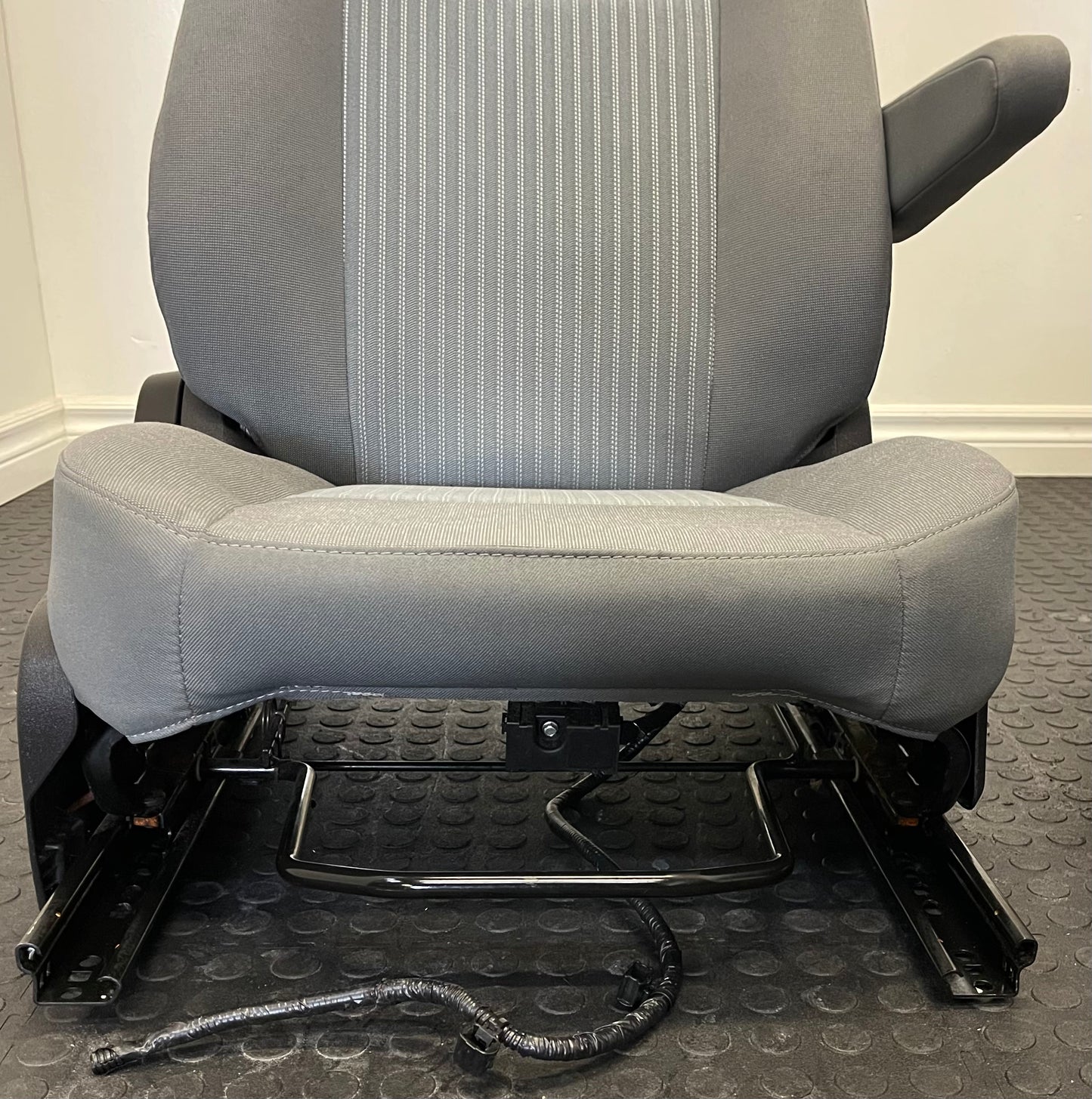 Ford Transit 2015-2019 Grey Cloth Power Driver and Manual Passenger Seats