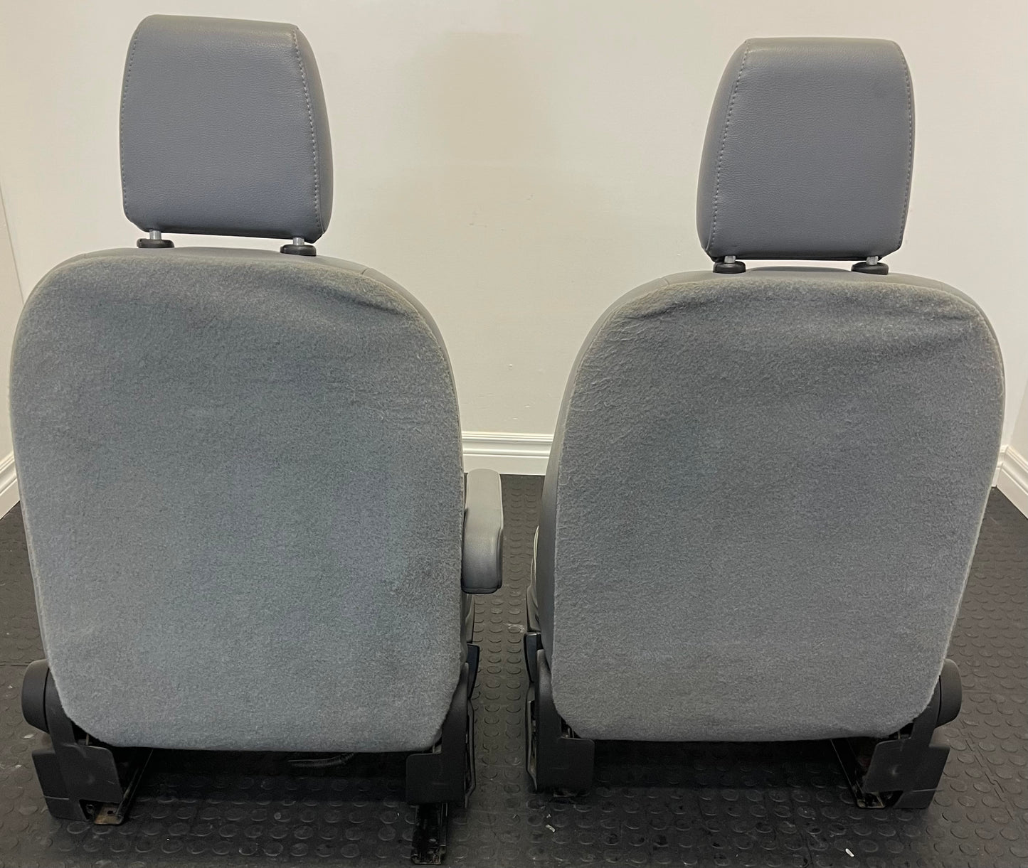 Ford Transit 2015-2019 Grey Cloth Power Driver and Manual Passenger Seats