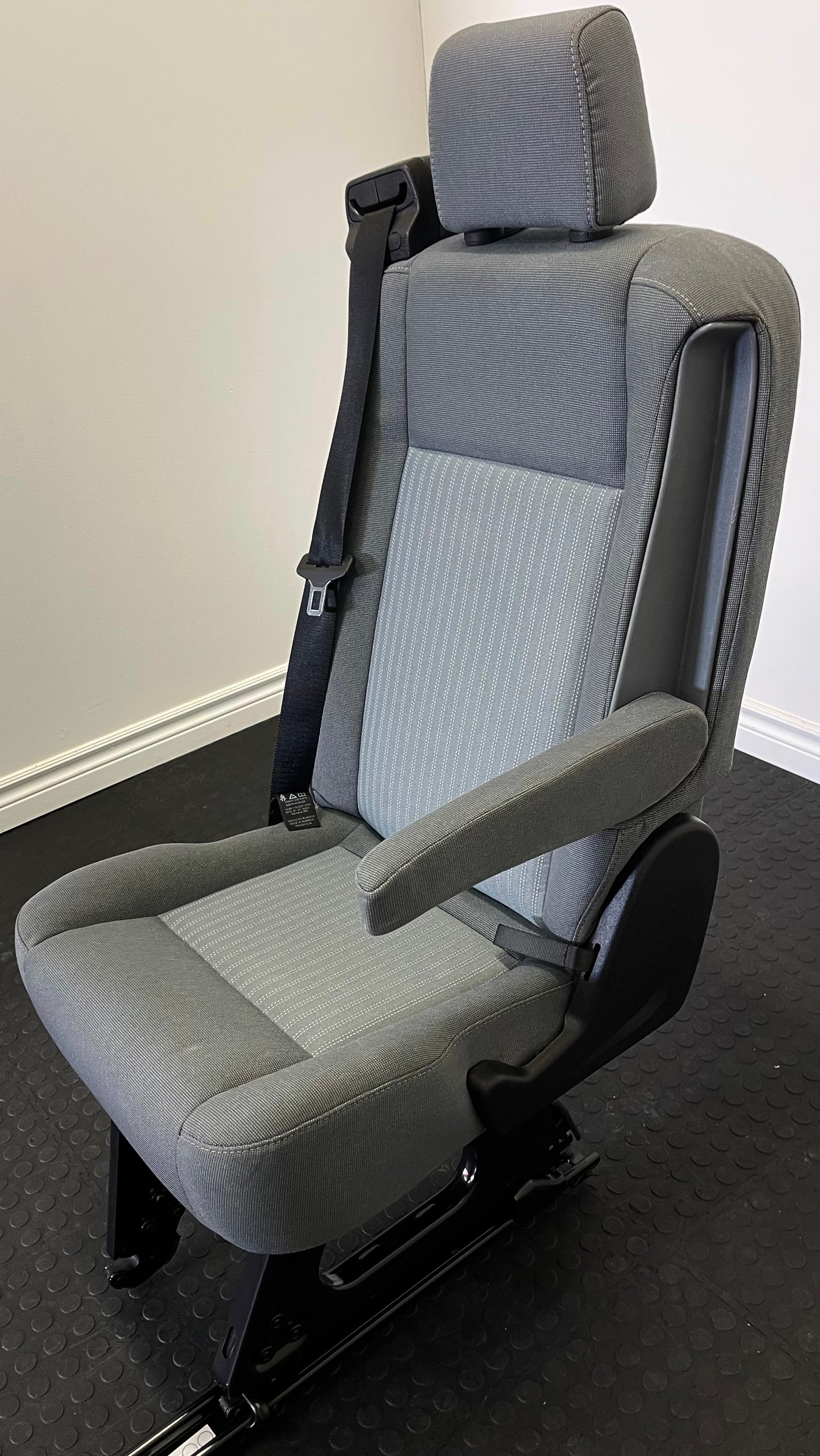 Ford Transit Passenger Seat 2015-2019 Gray Cloth Right Front Wheel Well Mounted Single Seat