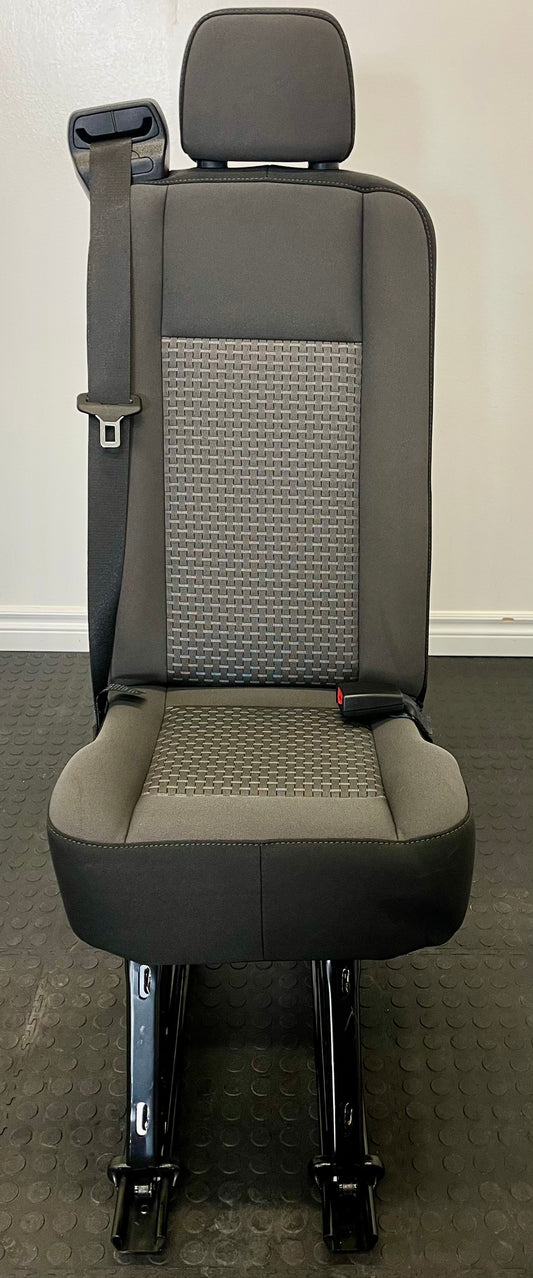 Ford Transit Passenger Van 2020 Black Cloth Quick Release Universal Fit Single Seat Cargo Sprinter Work VANLIFE Camper Savanna Express