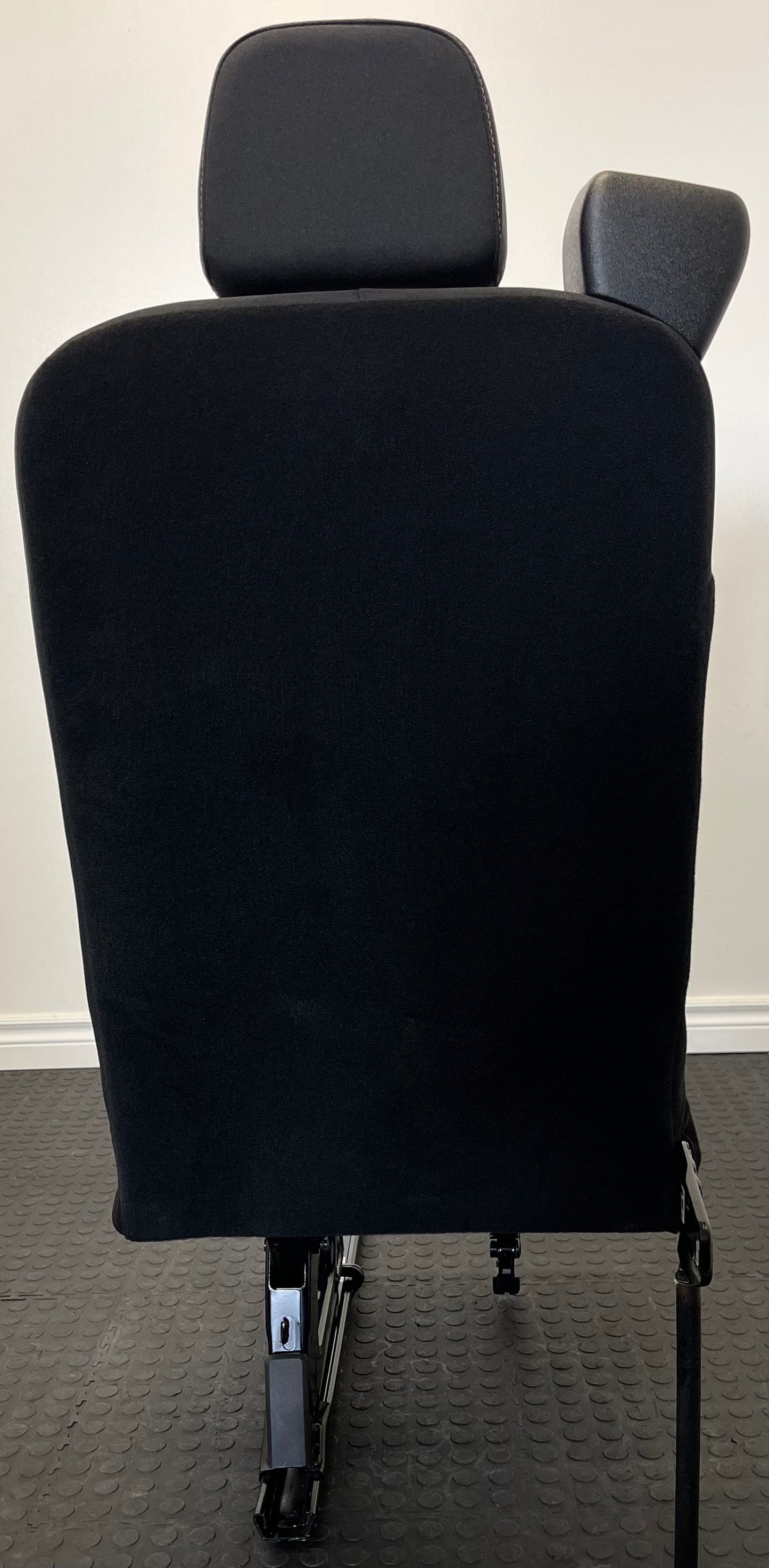 Ford Transit Van Dark Palazzo Grey Cloth Right Front Wheel Well Mounted Single Seat.
