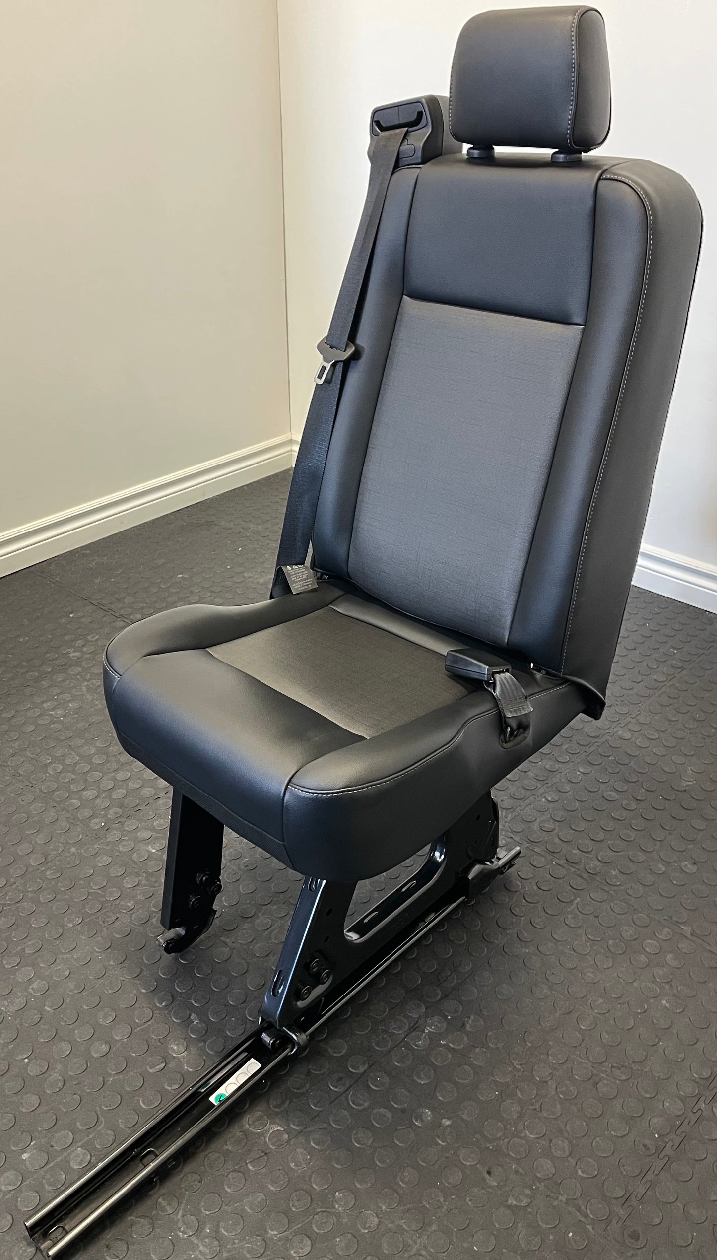 Ford Transit Passenger Van 2020 Black Vinyl Right Front Wheel Well Mounted Single Seat.