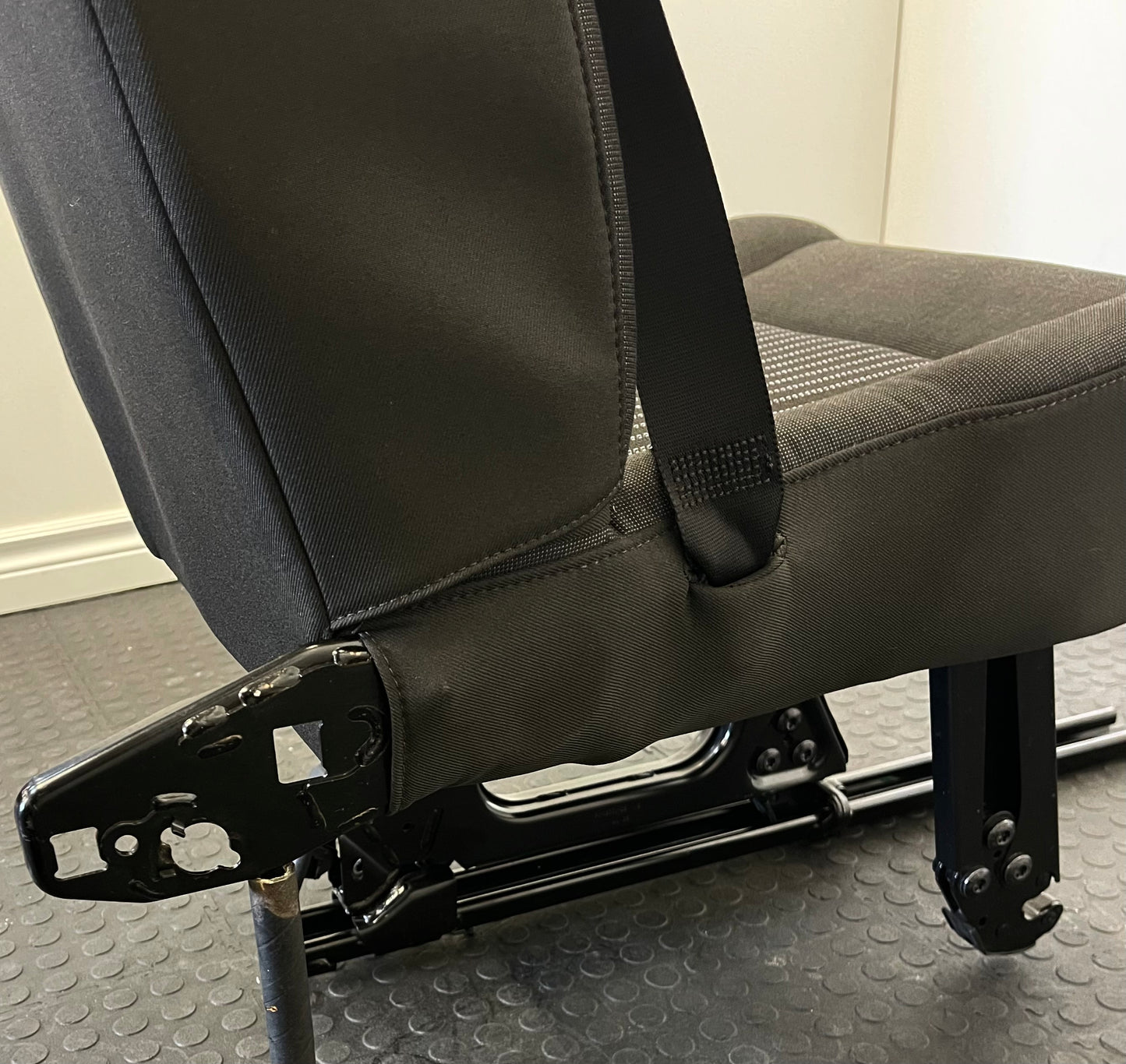 Ford Transit Passenger Seat 2015-2019 Black Cloth Right Front Wheel Well Mounted Single Seat