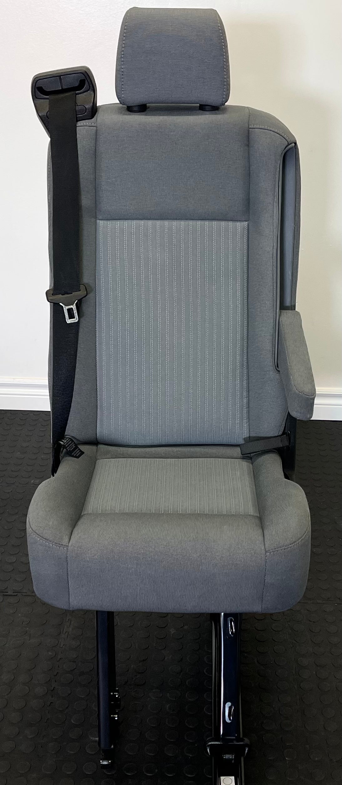 Ford Transit Passenger Seat 2015-2019 Gray Cloth Right Front Wheel Well Mounted Single Seat