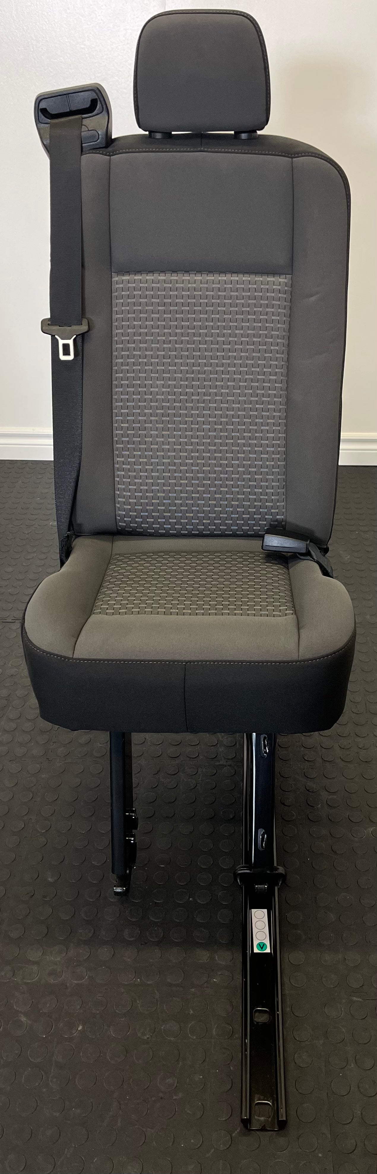 Ford Transit Van Dark Palazzo Grey Cloth Right Front Wheel Well Mounted Single Seat.
