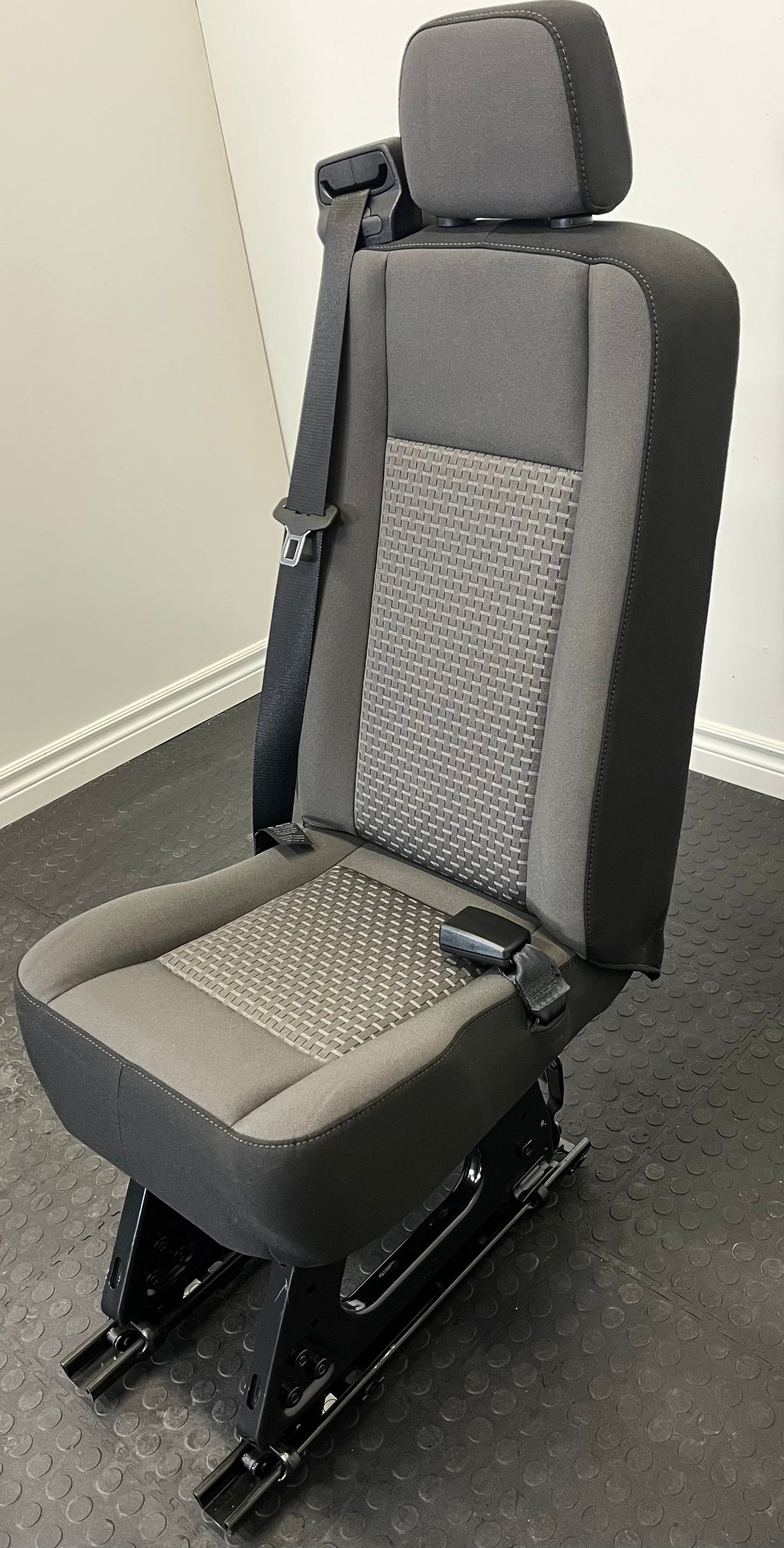 Ford Transit Passenger Van 2020 Black Cloth Quick Release Universal Fit Single Seat Cargo Sprinter Work VANLIFE Camper Savanna Express