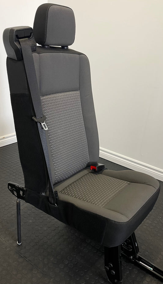 Ford Transit Van Dark Palazzo Grey Cloth Right Front Wheel Well Mounted Single Seat.