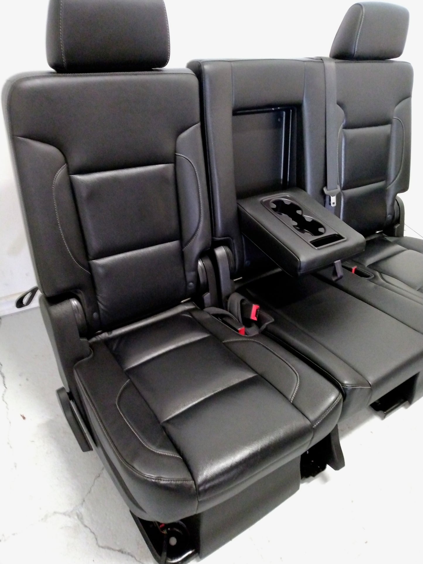 2016 Chevrolet Tahoe Black LEATHER Third Row Bench Seat.