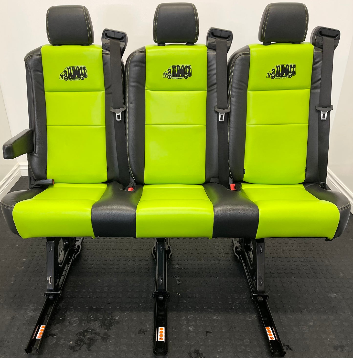 Ford Transit Passenger CUSTOM 55" Triple Bench Seat Universal Fit Quick Release VANLIFE Cargo Camper Savanna Express