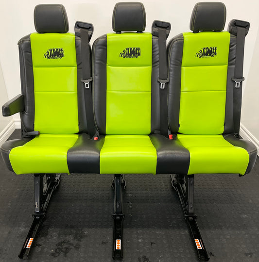 Ford Transit Passenger CUSTOM 55" Triple Bench Seat Universal Fit Quick Release VANLIFE Cargo Camper Savanna Express