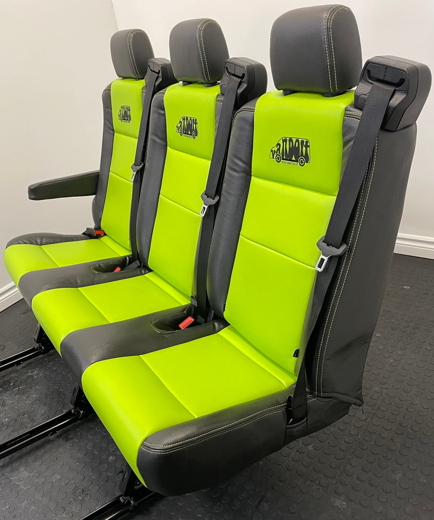 Ford Transit Passenger CUSTOM 55" Triple Bench Seat Universal Fit Quick Release VANLIFE Cargo Camper Savanna Express