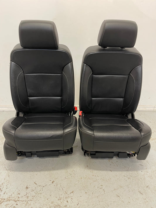 Chevrolet Silverado 2016 Crew Cab BLACK LEATHER Power Heated Front Seats