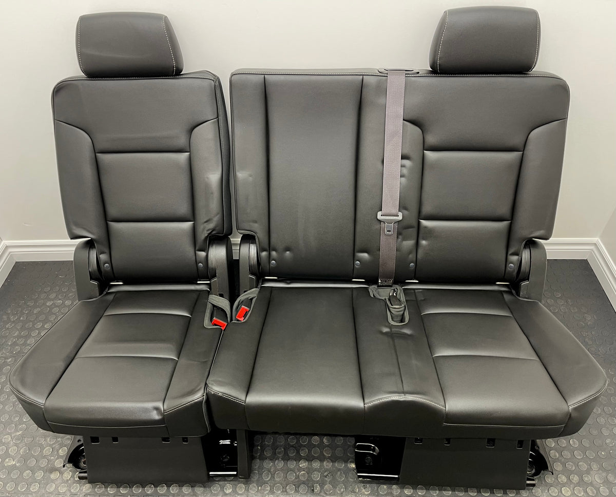 2016 Chevrolet Tahoe Black LEATHER Second Row Bench Seat