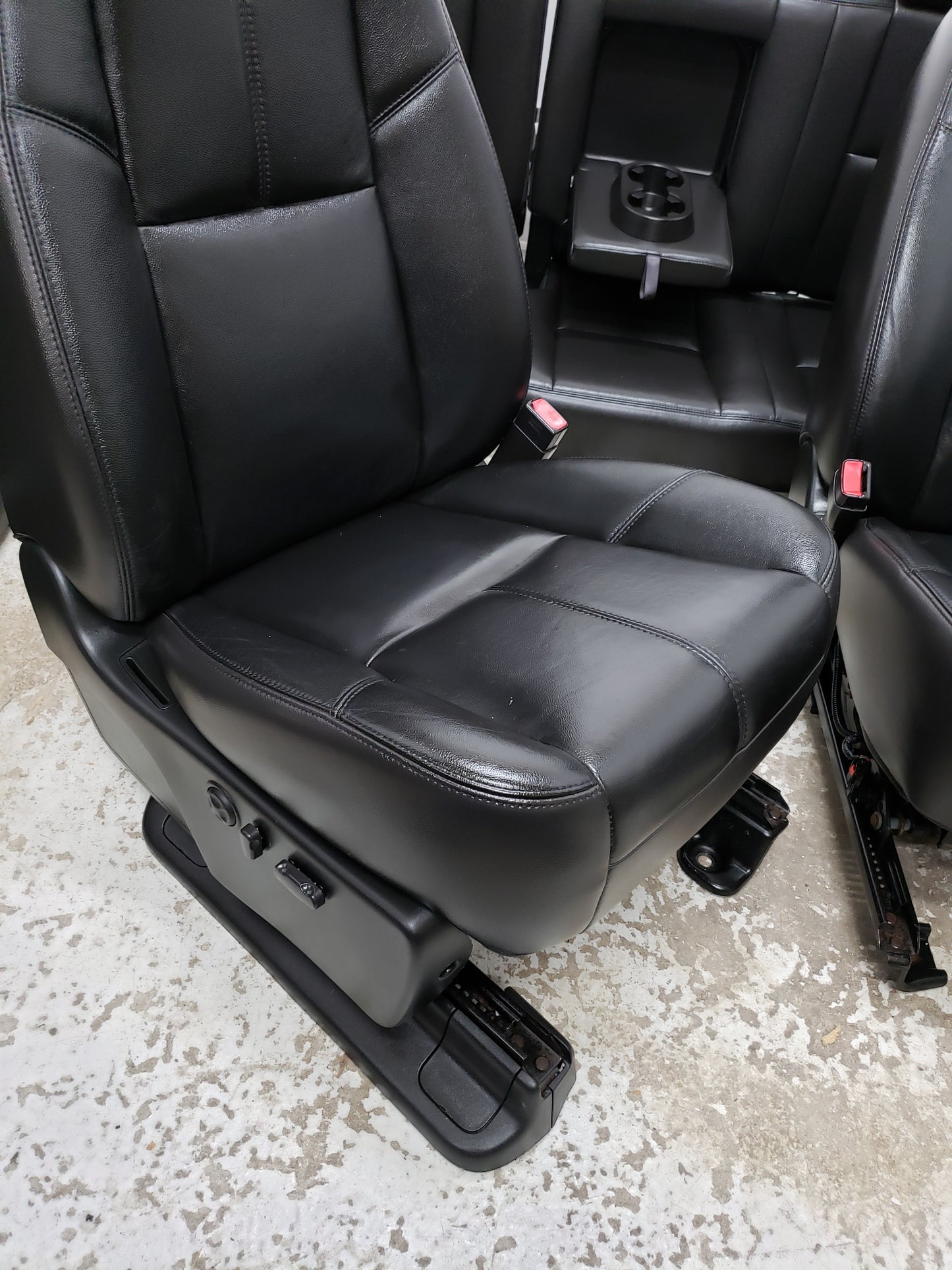 Chev Silverado 2013 Black Leather Truck Seats Interior GMC Sierra