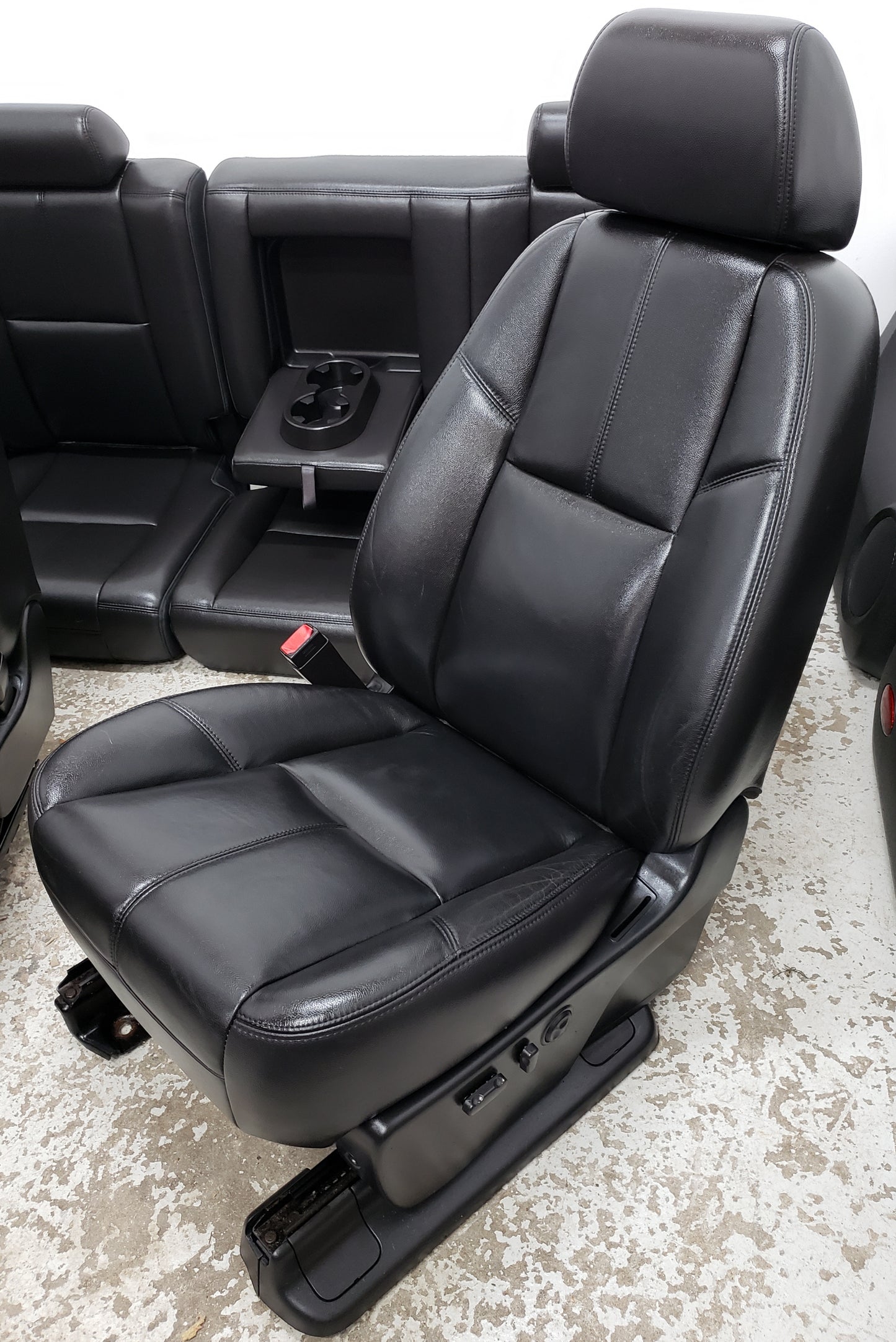 Chev Silverado 2013 Black Leather Truck Seats Interior GMC Sierra