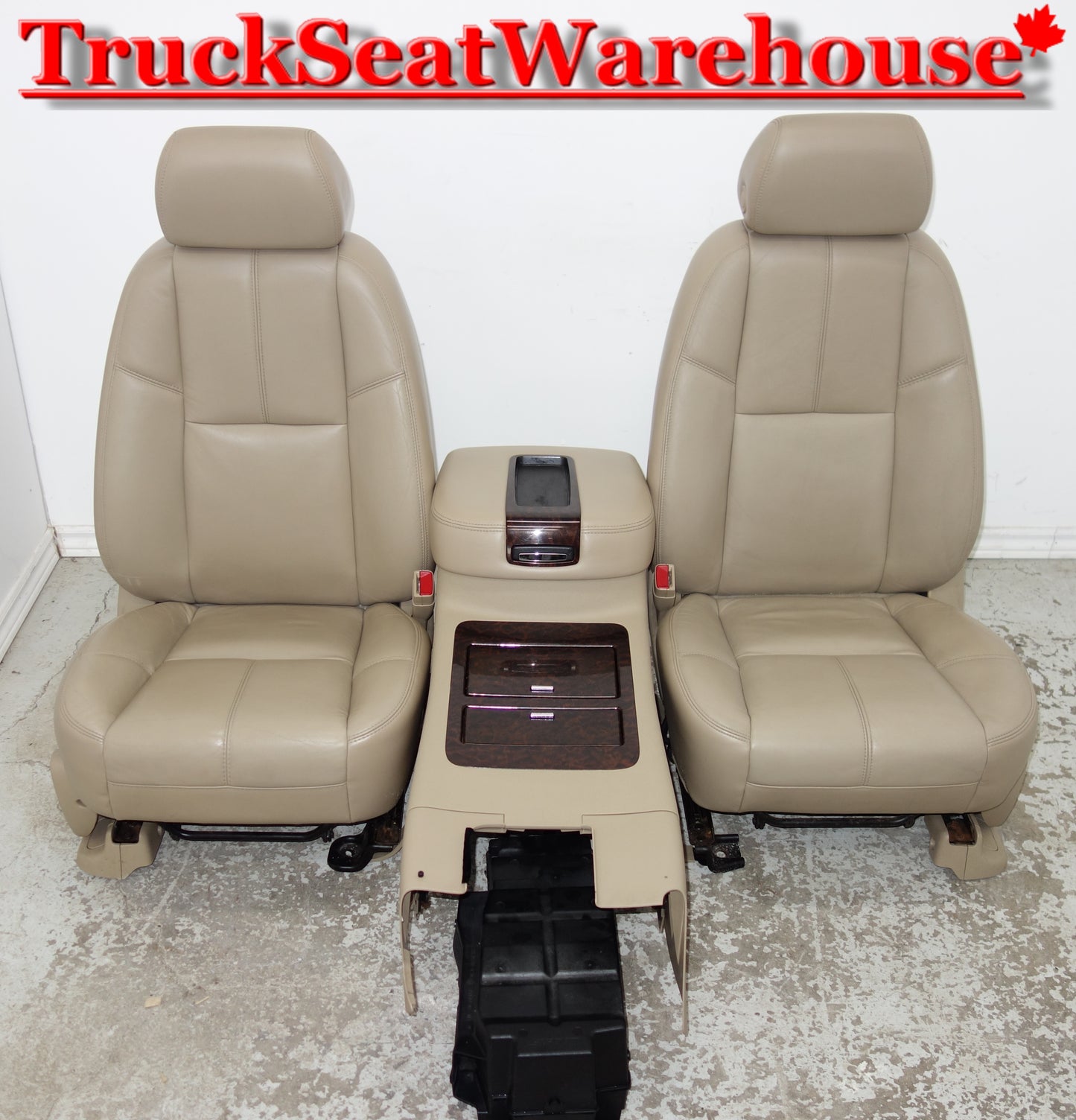 Tan cashmere colored leather front seats and console from a 2013 Yukon Denali | fits 2007-14 style silverado sierra yukon tahoe suburban