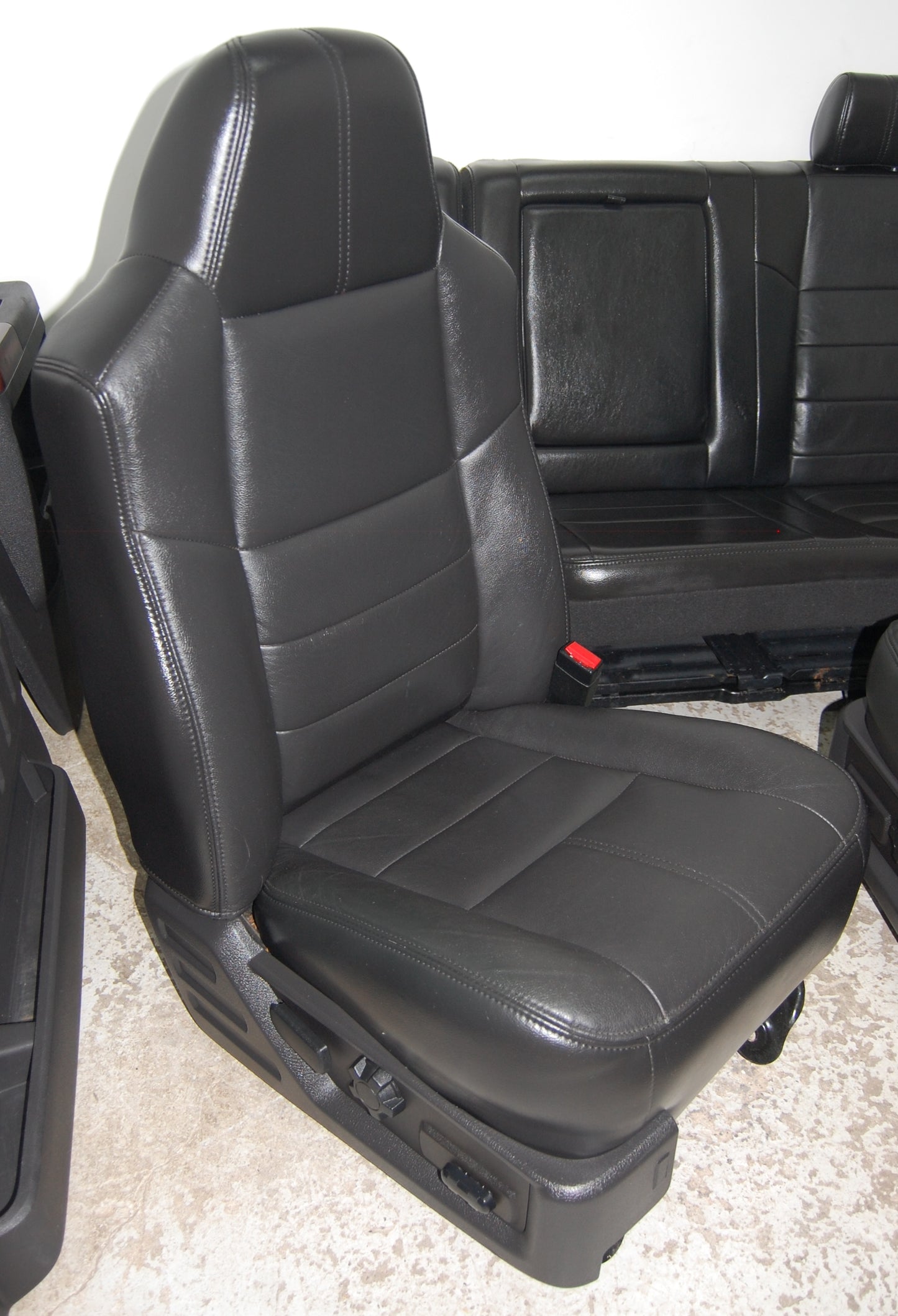 Ford F250 BLACK LEATHER Truck Seats 2008 Console Door Pads F350 F450 F550 interior