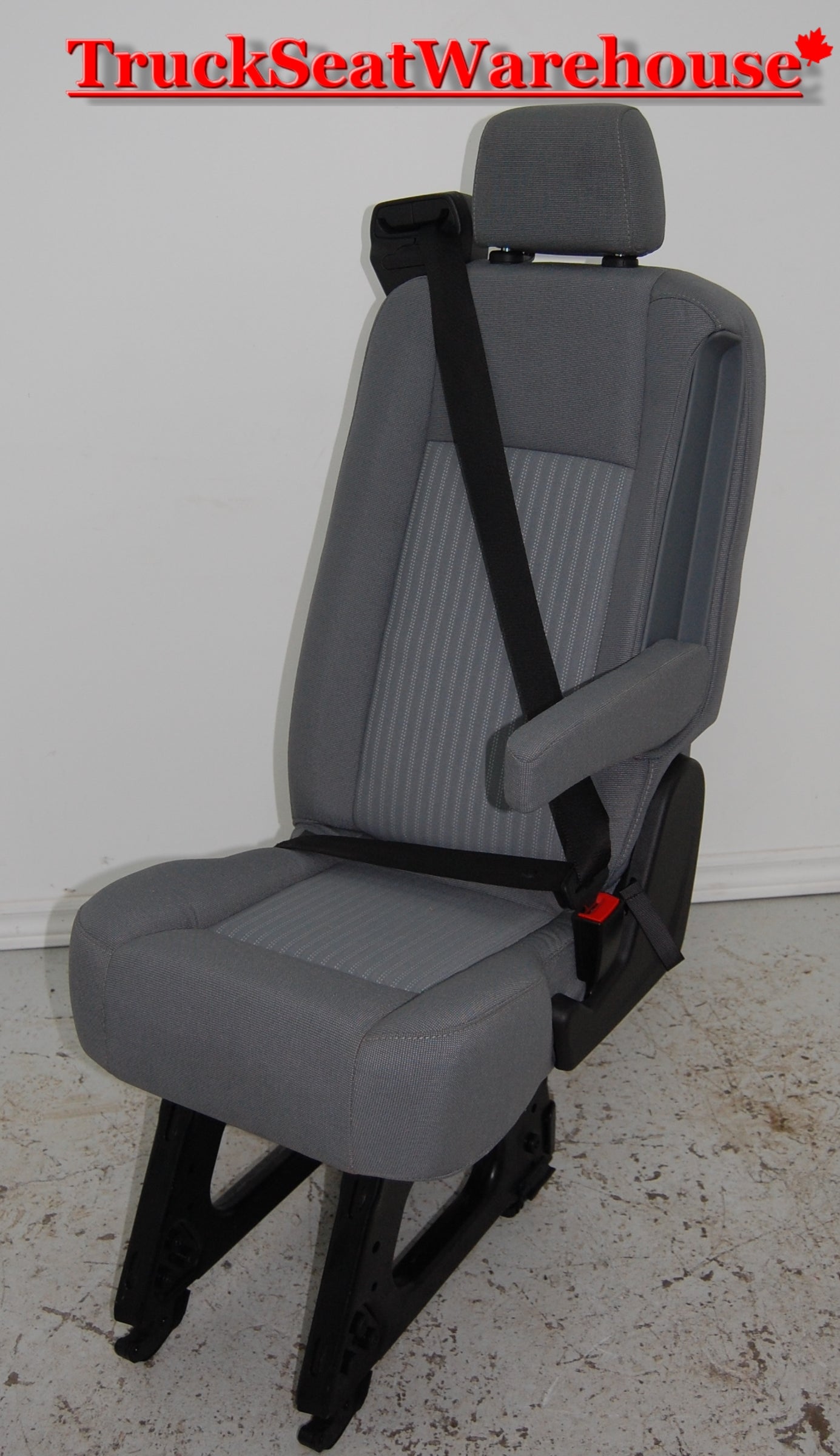 Ford Transit van 2018 single removable  seat with mounts grey cloth jumpseat