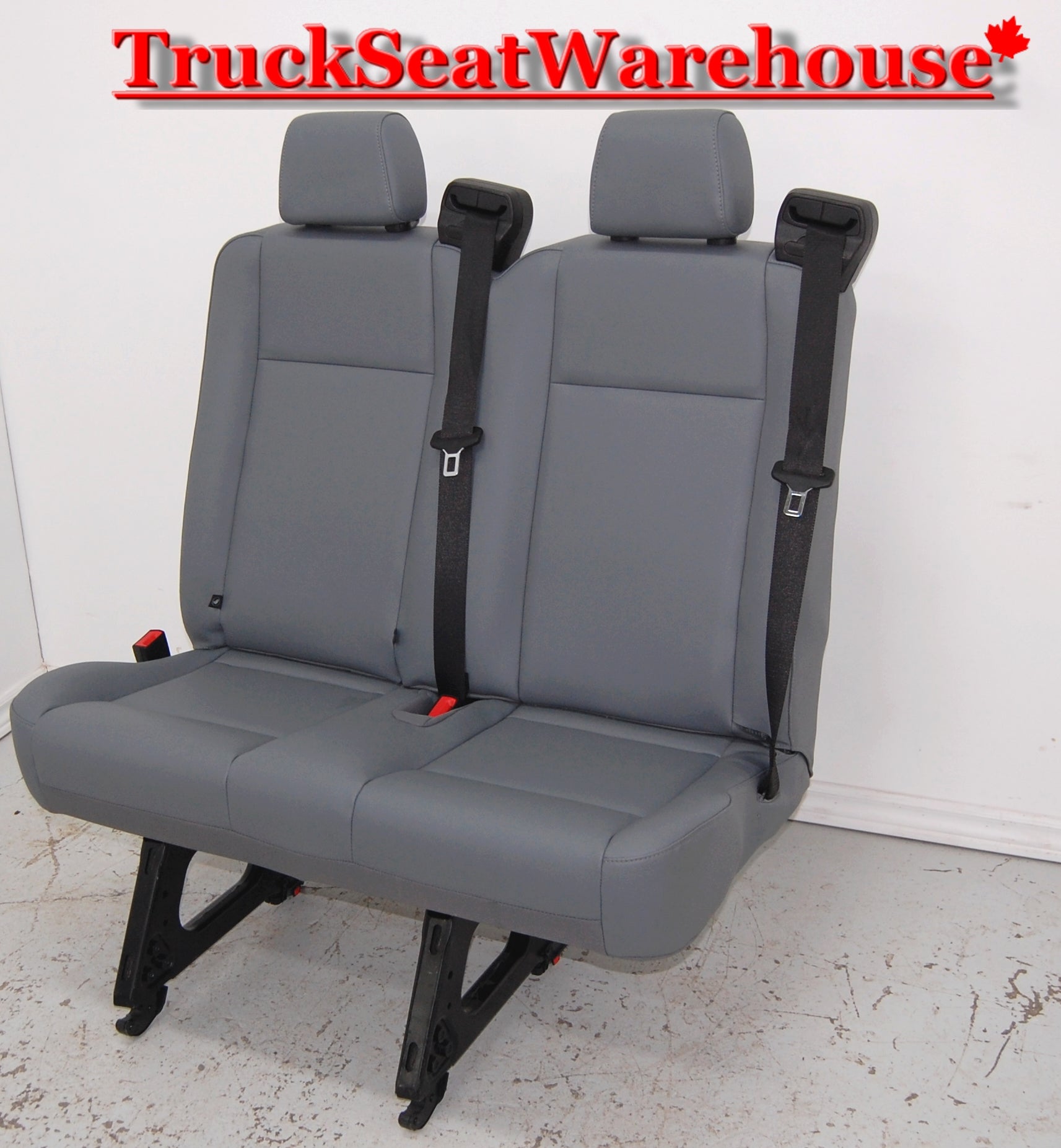 Ford Transit van 36 inch wide 2 position bench seat with mounts grey vinyl removable