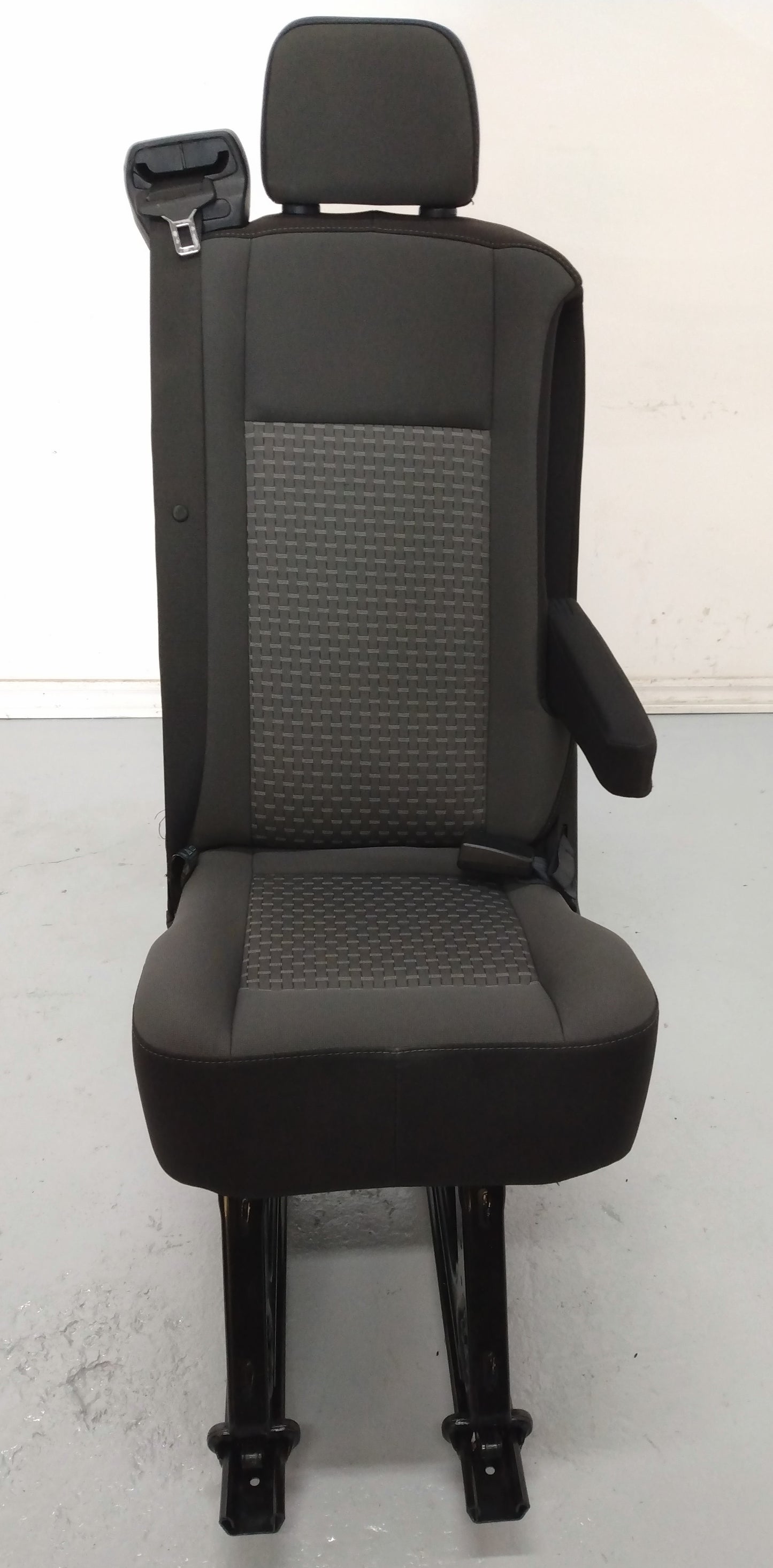 Ford Transit van 2022 black cloth removable single seat with recline and armrest. quick release universal fit. custom install 
