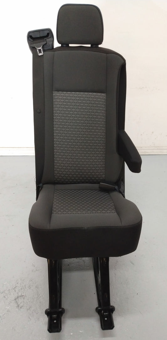 Ford Transit van 2022 black cloth removable single seat with recline and armrest. quick release universal fit. custom install 